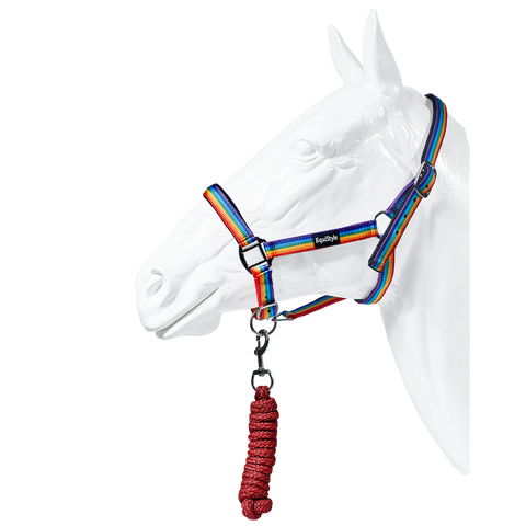 EquiStyle Radiant Rainbow Halter with Lead