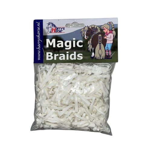 Magic Braids White Plaiting Elastics
