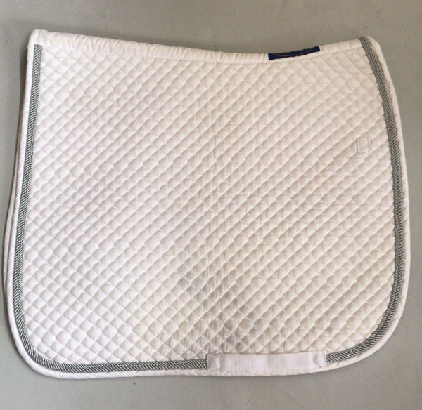 2nd Hand DR Saddlepad/ White w Silver / Full