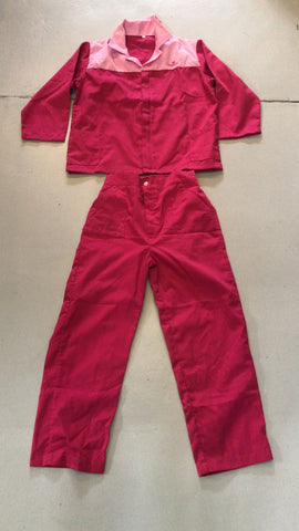 2nd Hand Coveralls/ Kids 6 - 7yrs/ Pink