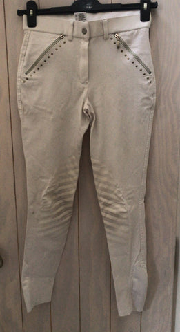 2nd Hand EA Breeches with Silicon Knee/ White/ SA34