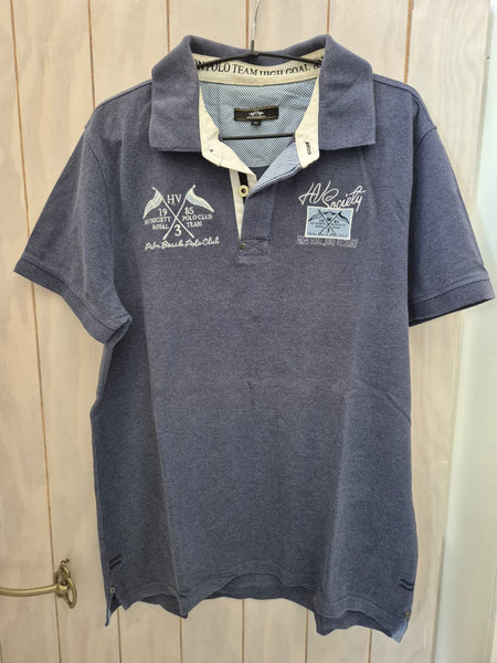 2nd Hand HV Polo Mens Polo Shirt/ Navy Melange/ XL
