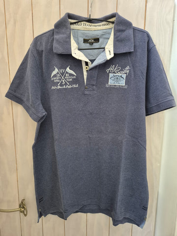 2nd Hand HV Polo Mens Polo Shirt/ Navy Melange/ XL