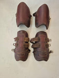 2nd Hand Horse Leather tendon boot set/ Brown/ Full