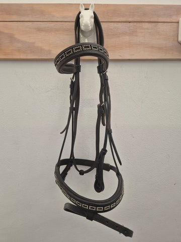 2nd Hand Bridle with Diamante/ Cob/ Black