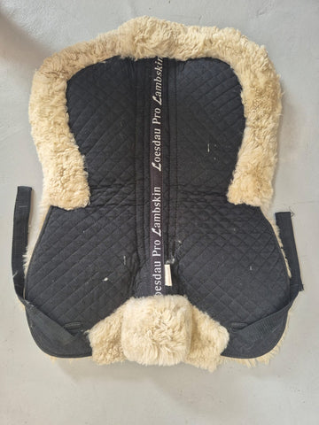 2nd Hand Sheepskin Saddlepad/ Black with Cream/ Full