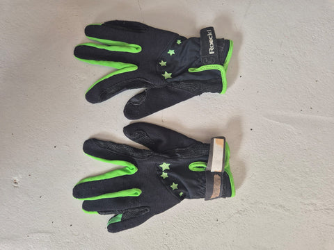 2nd Hand Roeckl/ Gloves/ Black & Green/ size 7