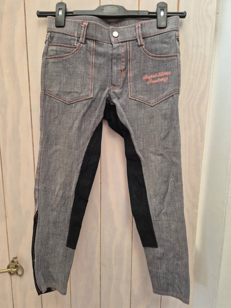 2nd Hand Harrys Horse Breeches/ Grey Denim & Pink/ EU152