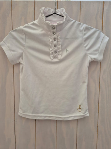 2nd Hand Kids Horze Show Shirt/ 7 - 8yrs/ White