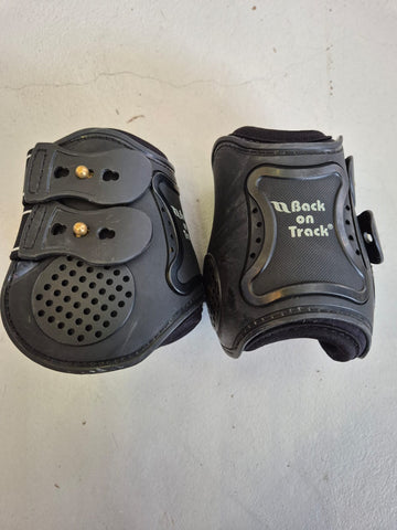 2nd Hand Back On Track Fetlock Boots/ Black/ Cob