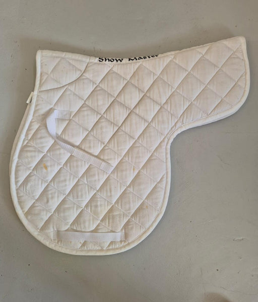 2nd Hand Shaped Numnah/ White/ Full