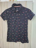 2nd Hand Decathlon Polo shirt/ Horse Print/ 14yrs
