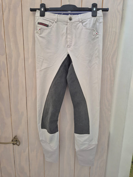 2nd Hand Requisite Breeches/ Grey & White/ 28