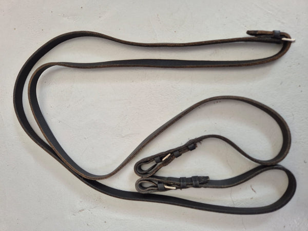 2nd Hand Leather Reins/ Black/ Cob