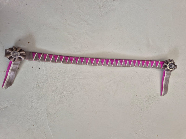 2nd Hand Showing Browband/ Pink/Navy/Silver/ Pony
