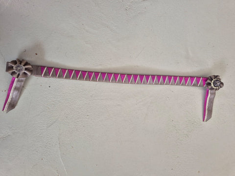 2nd Hand Showing Browband/ Pink/Navy/Silver/ Pony
