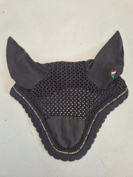2nd Hand Equiline Ear Veil/ Diamantes Black / Full