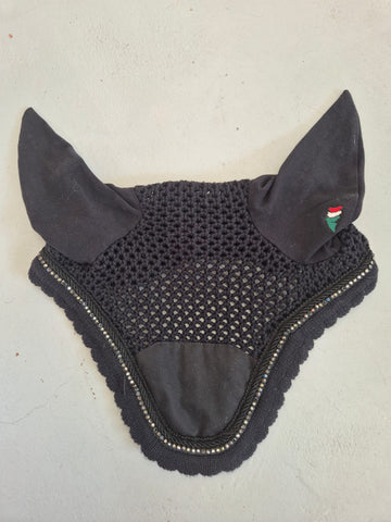 2nd Hand Equiline Ear Veil/ Diamantes Black / Full