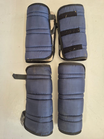 2nd Hand Trucking Boots/ Faux Sheepskin/ Navy/ Full