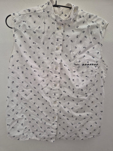 2nd Hand Joyride Show Shirt/ White & Floral/ 36
