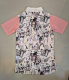 2nd Hand ESPOIR Show Shirt/Short Sleeve/XS/Pink Sleeve/Horse Print