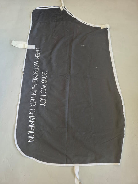 2nd Hand Day Sheet/ Black with White trim/ 135cm