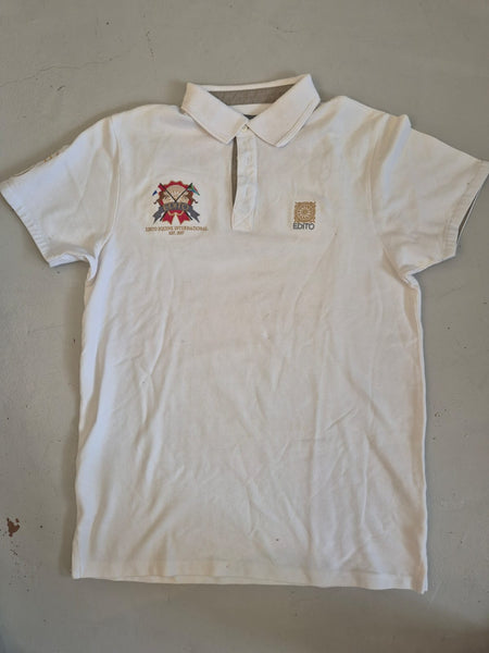 2nd Hand Edito Polo/ White Mens Med