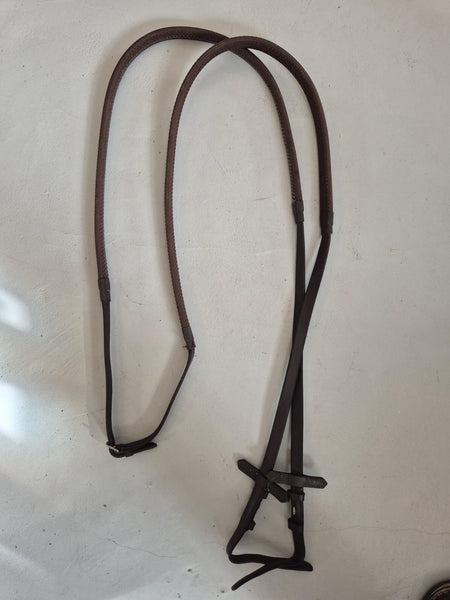 2nd Hand Rubber Reins/ Brown/ Full