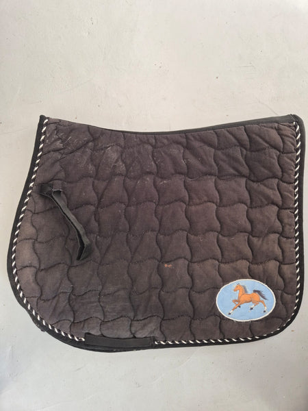 2nd Hand GP Saddlepad/ Black with Horse badge/ Full