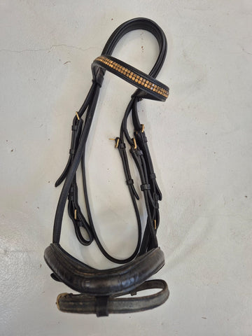 2nd Hand Bridle with Cavesson/ Black/ Full