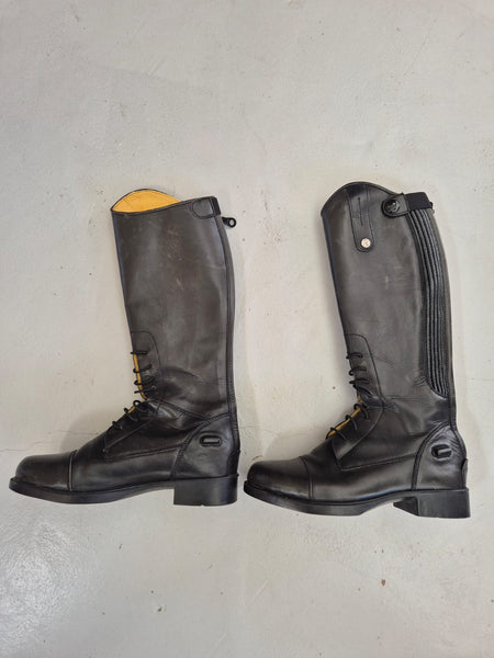 2nd Hand QHP Kids Long leather boots/ 33N/ UK1