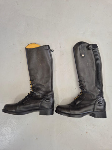2nd Hand QHP Kids Long leather boots/ 33N/ UK1