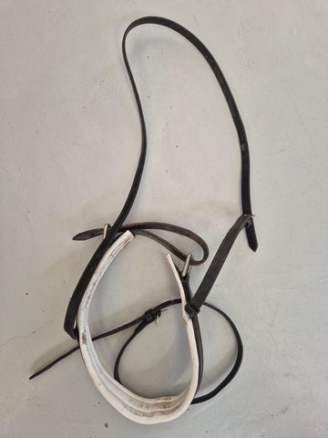 2nd Hand Padded Crank Noseband/ Black & White/ Full
