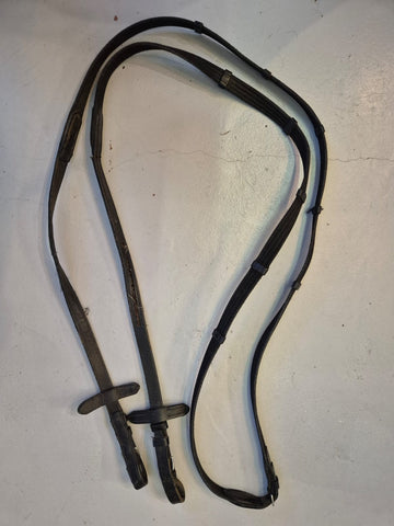 2nd Hand Cleated reins/ Black/ Full