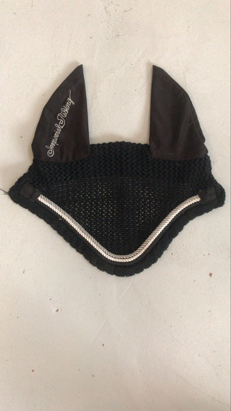 2nd Hand Imperial Riding ear veil/ Black/ Cob