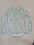 2nd Hand ESPOIR Button Down Shirt/ Trees & Orange Horse/ XS