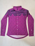 2nd Hand ESPOIR Button Down Shirt/ Purple Rearing Horse/ XS