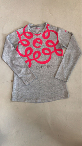 2nd Hand Espoir Long Sleeve Shirt/ Grey & Pink/ XS