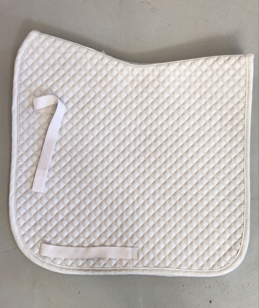 2nd Hand Dressage Saddlepad/ Harrys Horse/ White/Cob