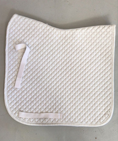 2nd Hand Dressage Saddlepad/ Harrys Horse/ White/Cob