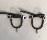 2nd Hand Rubber Covered 30mm Spurs with Kieffer Straps