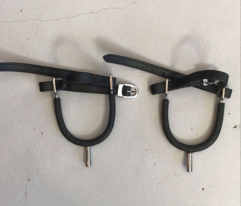 2nd Hand Rubber Covered 30mm Spurs with Kieffer Straps