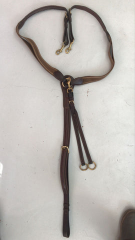 2nd Hand Leather Elastic Y Breastplate/ Brown/ Full