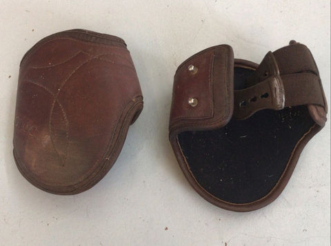 2nd Hand Ikonic Leather Hind Boots with Clips/ Brown/ Large
