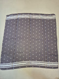 2nd Hand Espoir Scarf/ Grey Daisy Print/ Square
