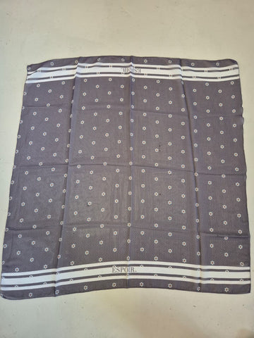 2nd Hand Espoir Scarf/ Grey Daisy Print/ Square