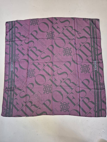 2nd Hand Espoir Scarf/ Purple & Navy ESP Print/ Square