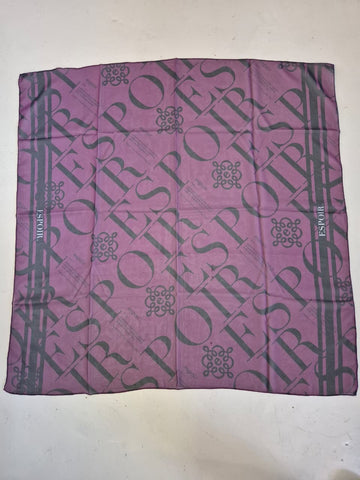 2nd Hand Espoir Scarf/ Purple & Navy ESP Print/ Square