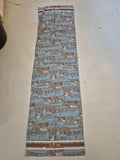 2nd Hand Espoir Scarf/ Teal & Brown Horse/ Long