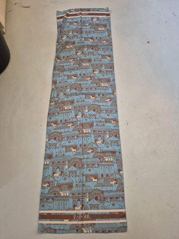 2nd Hand Espoir Scarf/ Teal & Brown Horse/ Long